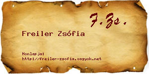 Freiler Zsófia névjegykártya