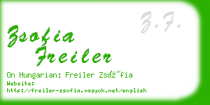 zsofia freiler business card